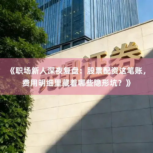 《职场新人深夜复盘：股票配资这笔账，费用明细里藏着哪些隐形坑？》
