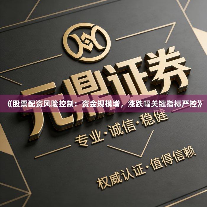 《股票配资风险控制：资金规模增，涨跌幅关键指标严控》