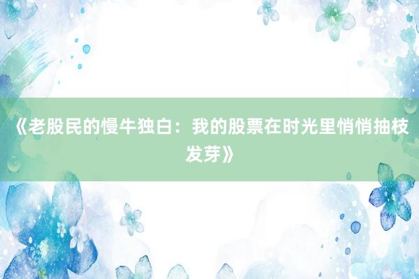 《老股民的慢牛独白：我的股票在时光里悄悄抽枝发芽》