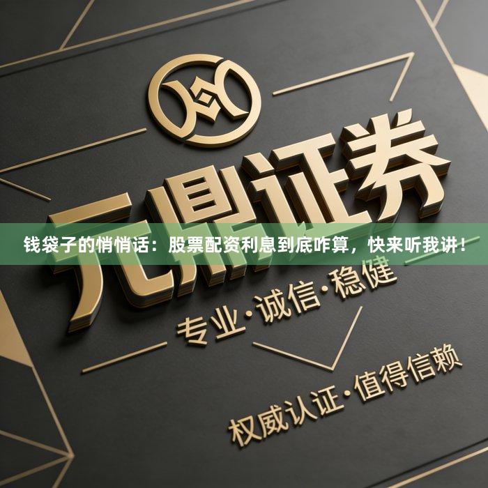 钱袋子的悄悄话：股票配资利息到底咋算，快来听我讲！