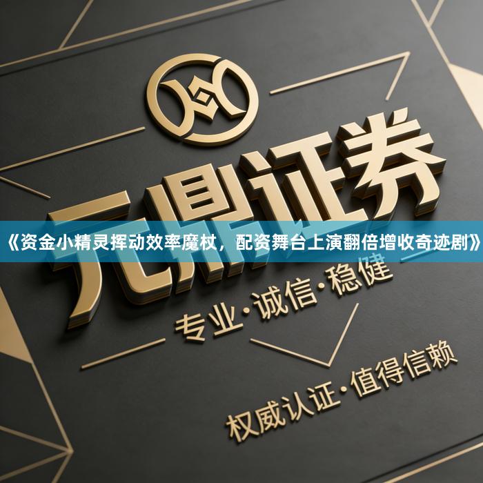 《资金小精灵挥动效率魔杖，配资舞台上演翻倍增收奇迹剧》
