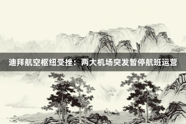 迪拜航空枢纽受挫：两大机场突发暂停航班运营