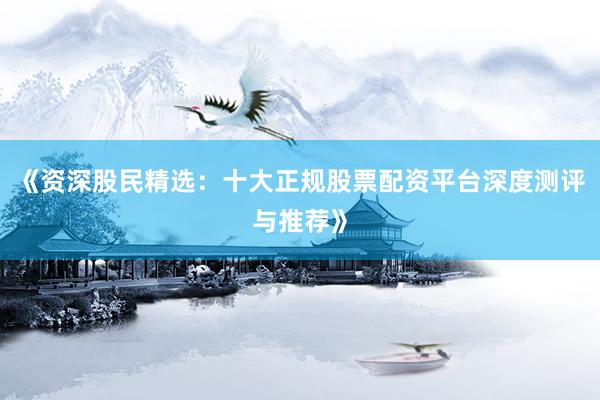 《资深股民精选：十大正规股票配资平台深度测评与推荐》