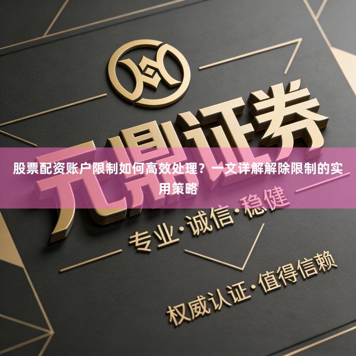 股票配资账户限制如何高效处理？一文详解解除限制的实用策略