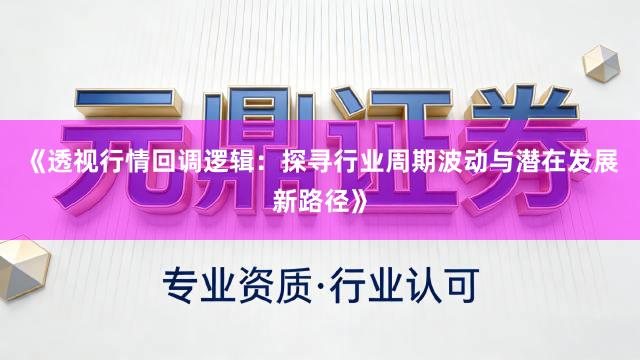 《透视行情回调逻辑：探寻行业周期波动与潜在发展新路径》